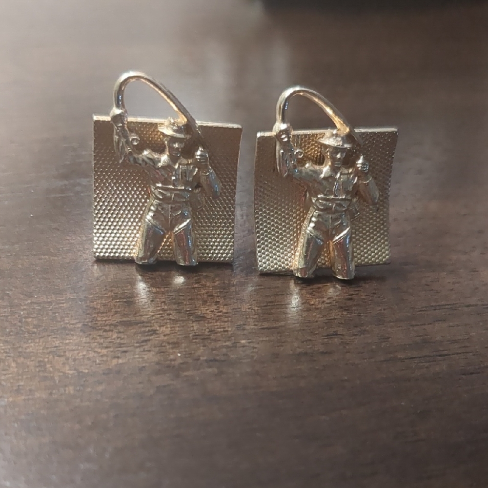 Gold Cowboy Cufflinks